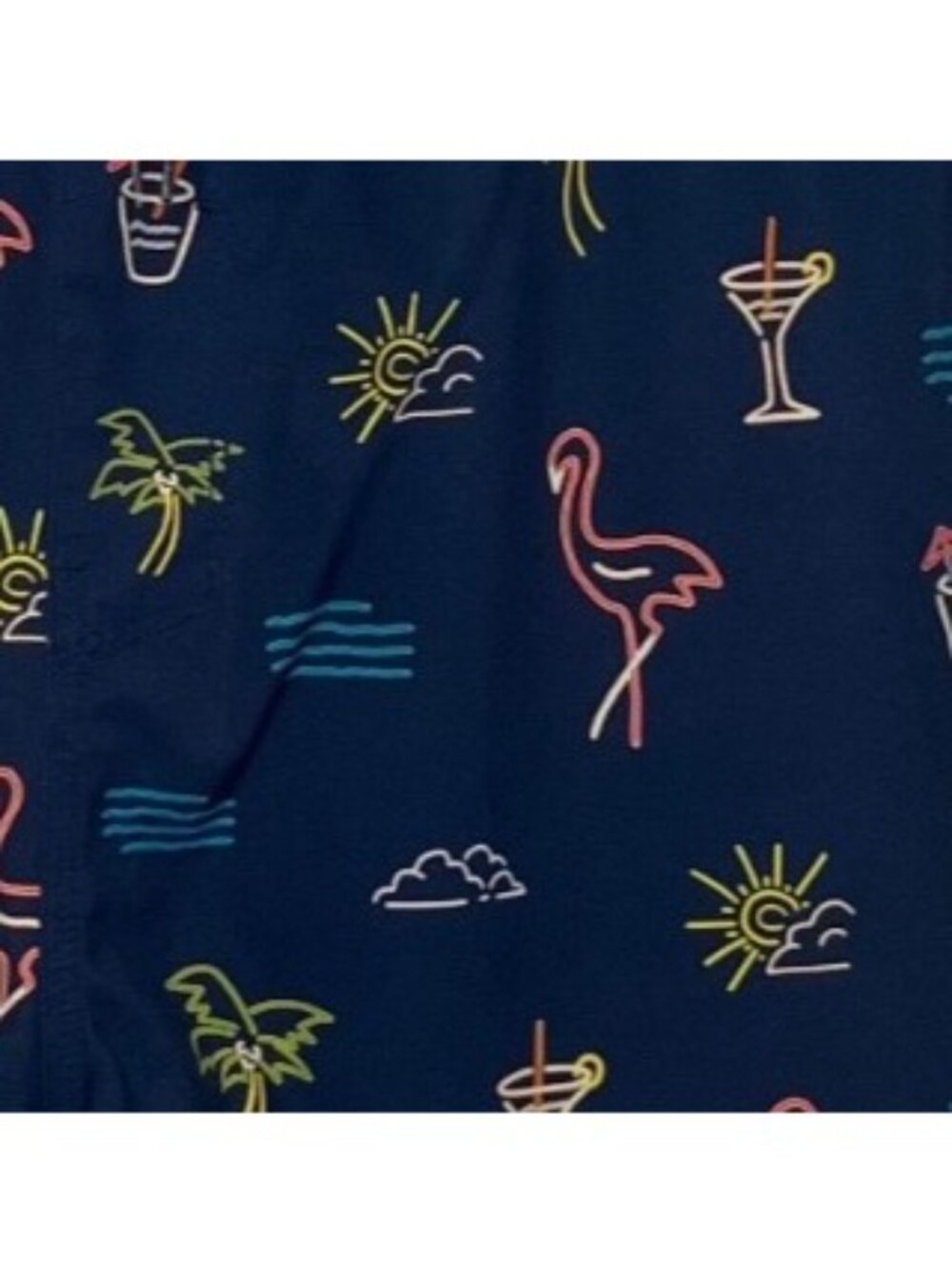 Momentum Swim Trunks Shorts Mens XL Blue Tropical Neon Print Summer - Picture 3 of 6